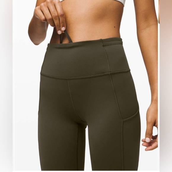 LULULEMON Fast and Free Crop II 19" *Non-Reflective
Dark Olive Size 4 - Picture 4 of 10